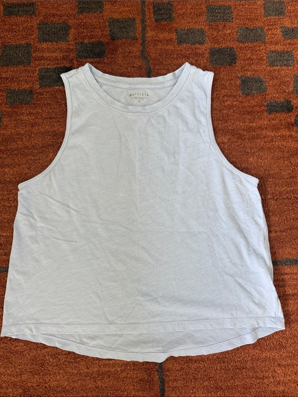 Athleta Pale Blue Sleeveless Crew Tank